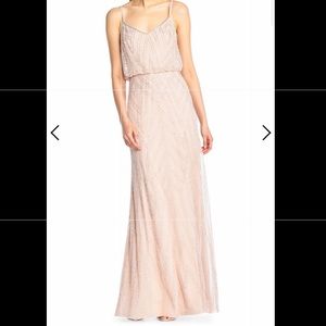 Adrianna Papell Diamond Beaded Blouson Dress